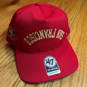 San Francisco 49ers NFL '47 Red Reversed Script‎ Hitch Snapback Adjustable Hat